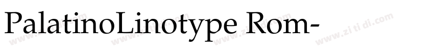 PalatinoLinotype Rom字体转换